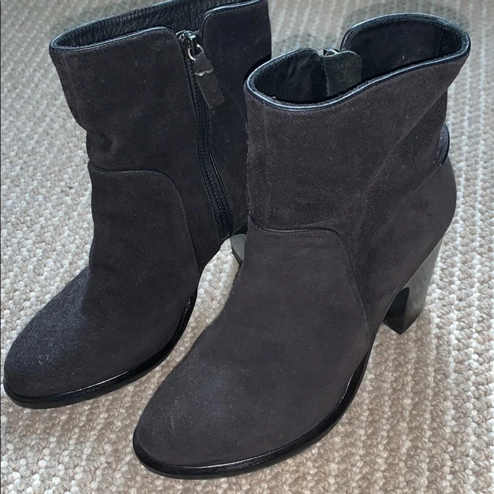 rag & bone Black Suede Ankle Booties